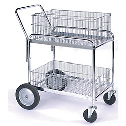 Wesco Small Wire Basket Office Cart w/ 5